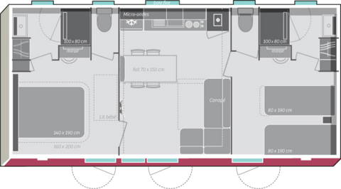 Layout Îles d'Or® mobile home