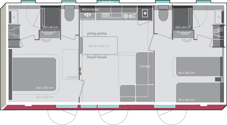 Layout Îles d'Or® mobile home