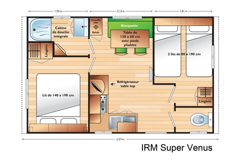 Layout Classique® 2 rooms 4 guests