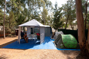 Campsite next to the beaches of the Mediterranean sea-tent pitch