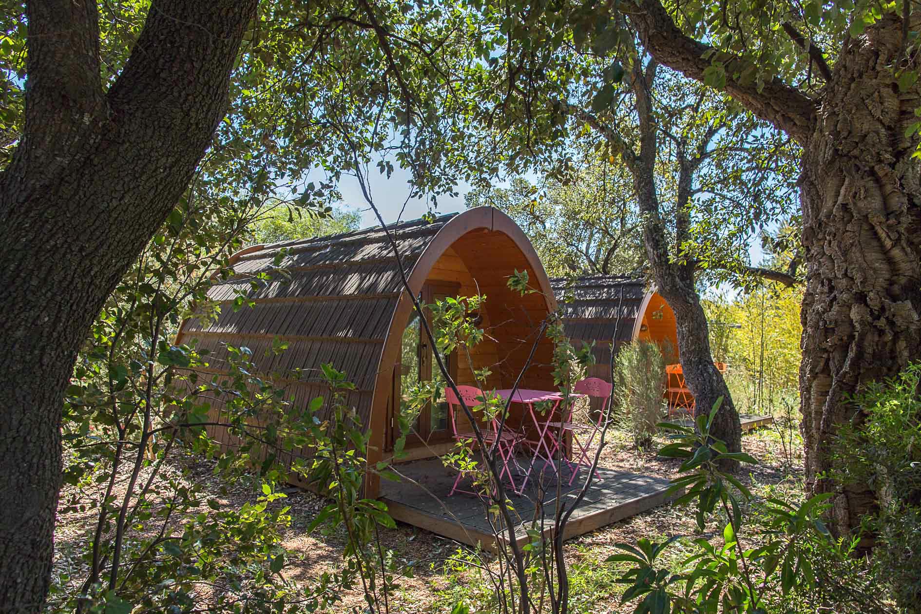 A campsite in the south of France with some friends Cheap Hut Rental