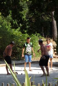 Petanque ground activity camping Var