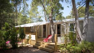 Deluxe, very well-equipped mobile home at our campsite in the Var