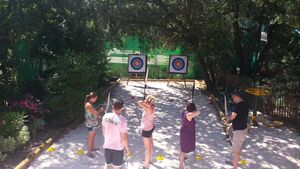 Kids or adults archery activity camping 