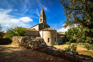 Apse of Thoronet Abbey in the Var, French Riviera-Côte d'Azur 