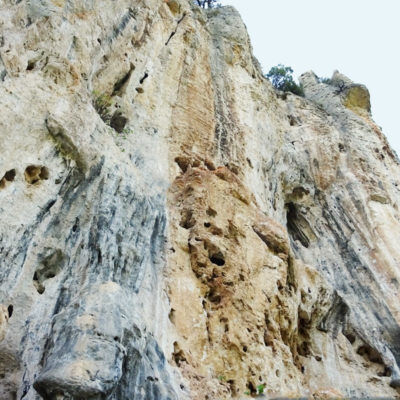 Climbing in Chateauvert during a holiday