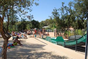 Shaded campsite water park on the French-Riviera-Côte d’Azur