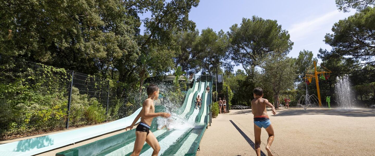 Water slides - a fun camping holiday for the kids