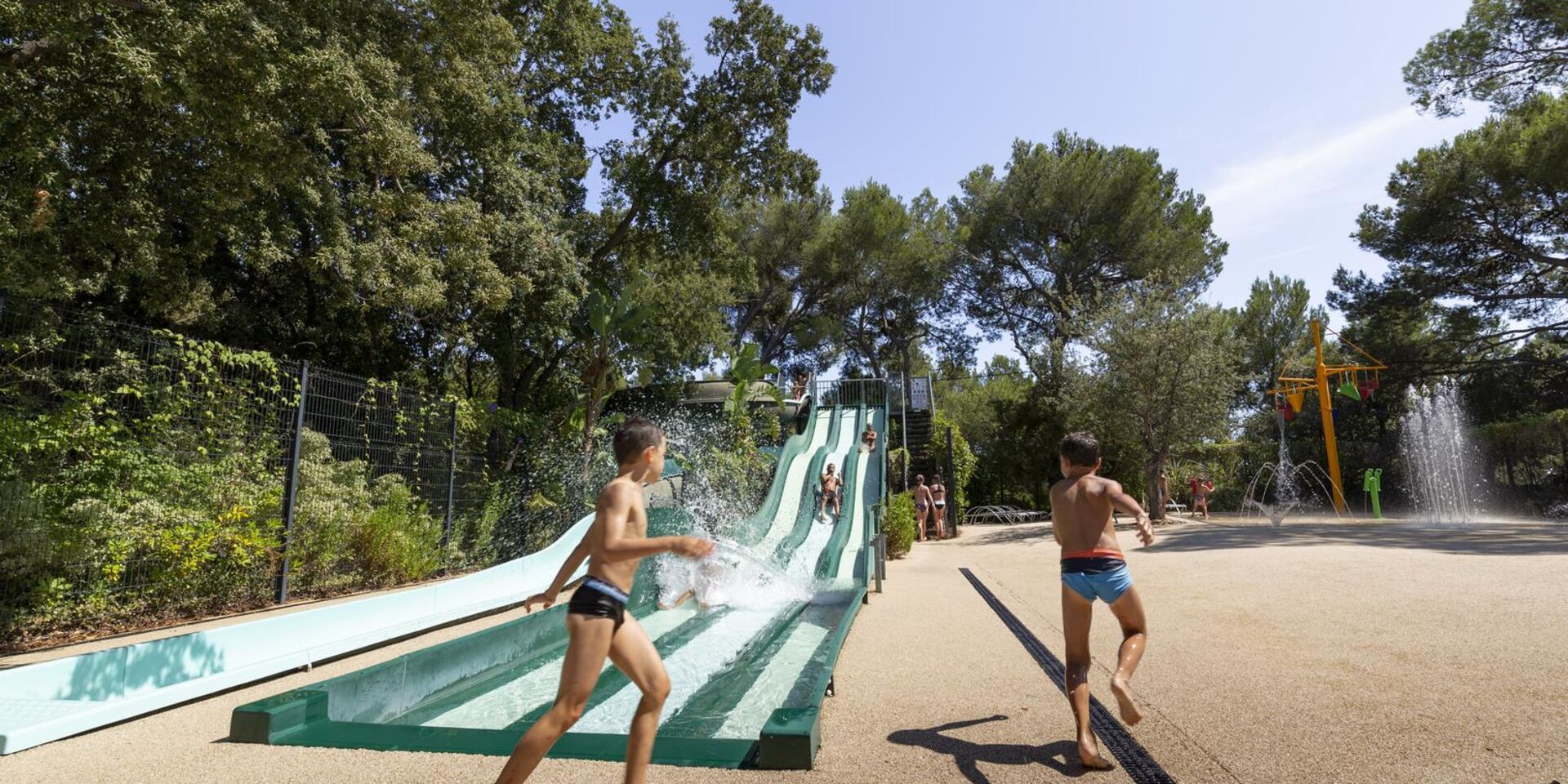 Water slides - a fun camping holiday for the kids