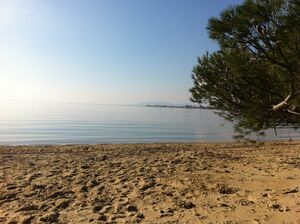 Beach near our Var campsite La Pascalinette