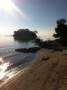 Beach along the Var area's coastal footpath