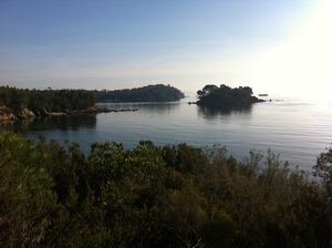 View of the coastal footpath in Hyères