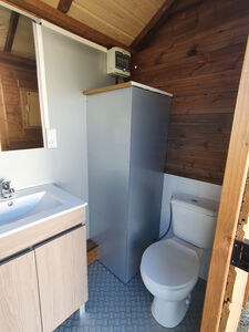 Private sanitary facilities on our Premium caravan pitches