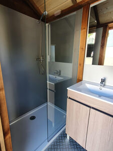 Private sanitary facilities on your Premium pitch at our seaside campsite