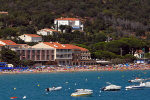 A beach in Le Lavandou, near your seaside campsite