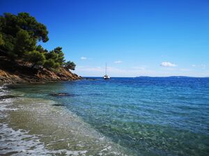 A natural beach in the Var area, near Hyères