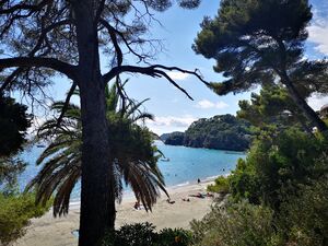 Plage de Miramar, a sandy beach in the Var, French Riviera-Côte d'Azur