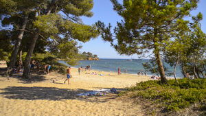 A shingle beach in the Var, French Riviera-Côte d'Azur