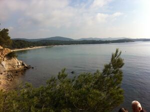 Natural beach on the French Riviera