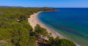 Plage du Pellegrin beach in the Var, French Riviera-Côte d'Azur 