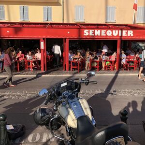 Cafés lining the port of Saint-Tropez
