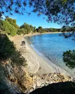 A tranquil beach in the Var French Riviera-Côte d'Azur