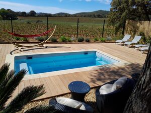 Mobile home with private pool at our campsite in the Var, French Riviera-Côte d'Azur