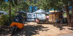 XXL caravan pitches at our budget campsite on the Côte d'Azur