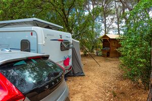 Tent pitch seaside campsite Var