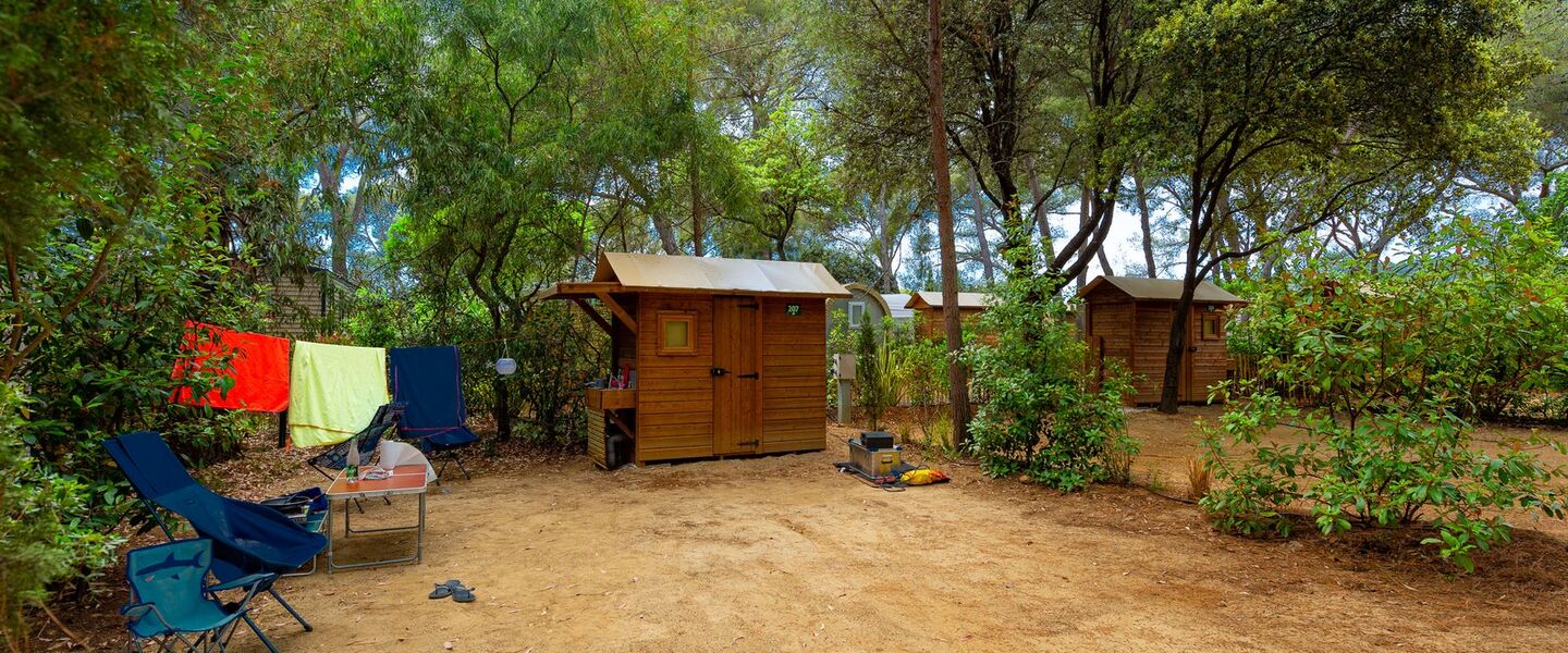 Caravan pitch private sanitary facilities campsite water park