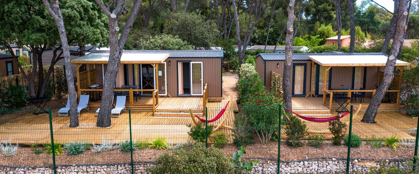 Luxury mobile home rental at budget campsite