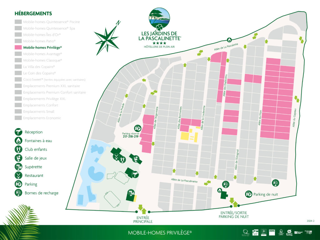 Situation Mobile-home Privilège® PMR Standing 2 chambres 4/5 personnes