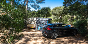 XXL tent pitch at 4-star campsite Côte d'Azur